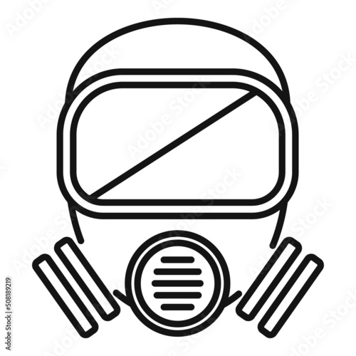 Hazard gas mask icon outline vector. Toxic air