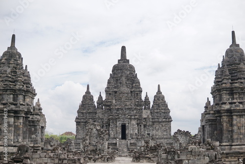 The exoticism of historical tourism of the Sewu Temple building in Central Java, Indonesia.This temple was built in the 8th century AD by King Rakai Panangkaran of the Ancient Mataram Kingdom