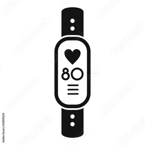 Fitness bracelet icon simple vector. Online patient