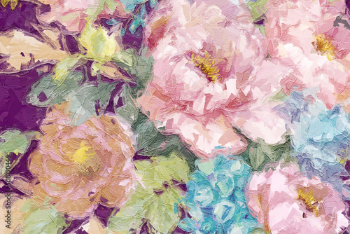 elegant beautiful rose flower illustration © yang