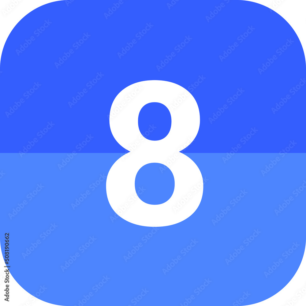 Calendar flat icon vector image day 8. Calendar flat icon vector image day 8.