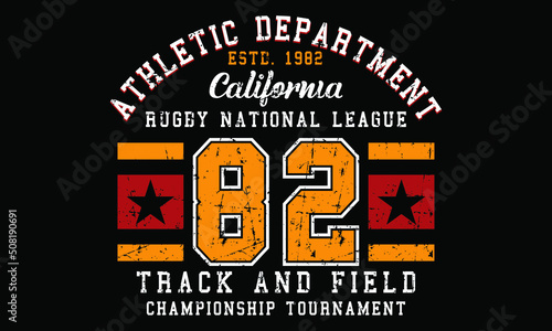 Track & field  Athletic Department College Artwork for your tee shirt	