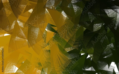 Light Green, Yellow vector template with chaotic shapes.