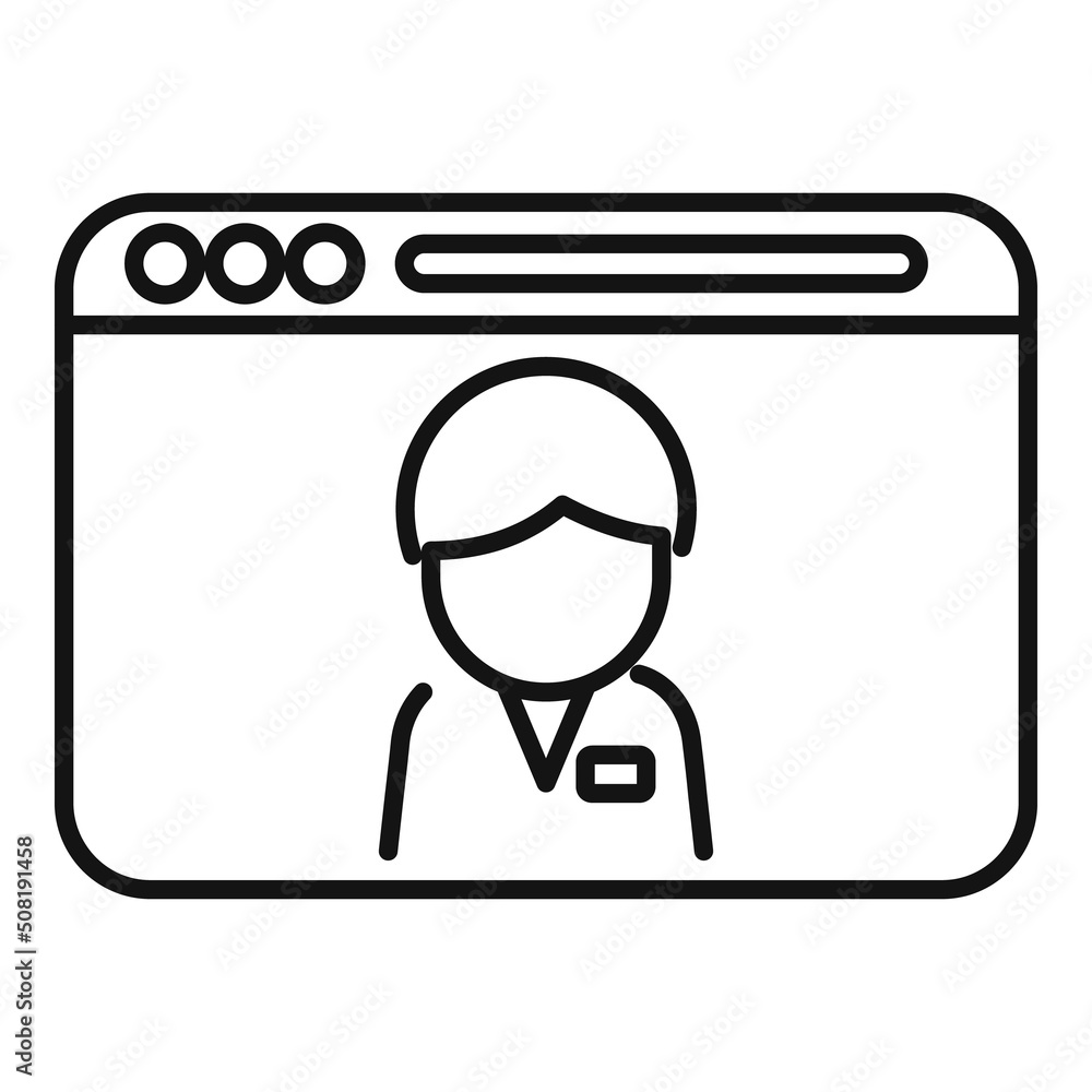 Medical doctor care icon outline vector. Online health Medical doctor care icon outline vector. Online health