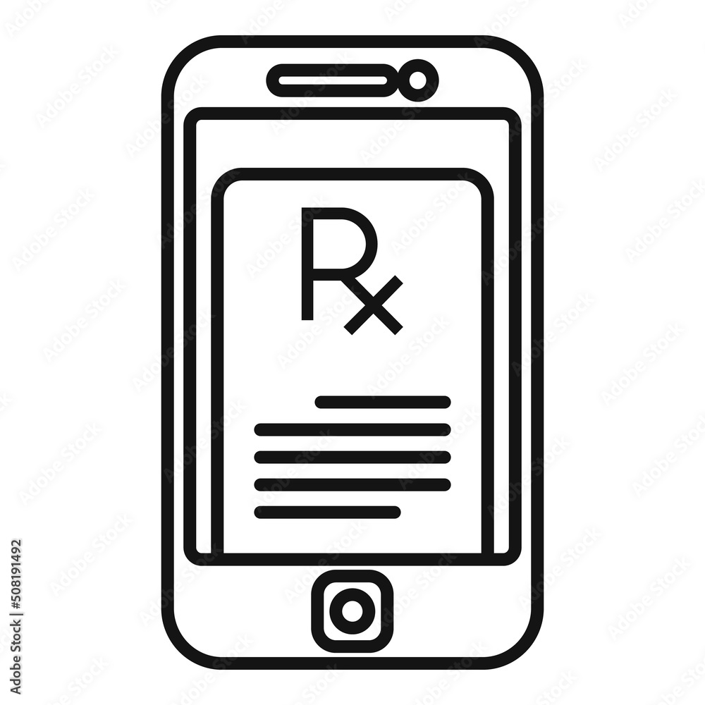 Test paper icon outline vector. Online health Test paper icon outline vector. Online health