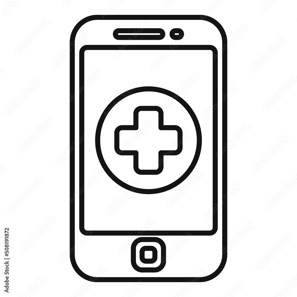 Medical online help icon outline vector. Care clinic Medical online help icon outline vector. Care clinic