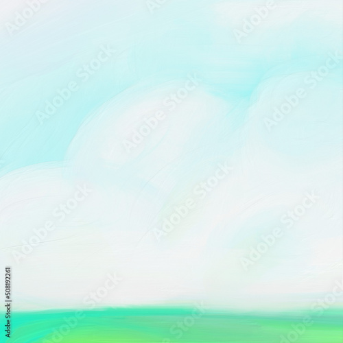 空　sky　cloud　雲　自然　草原　白スペース