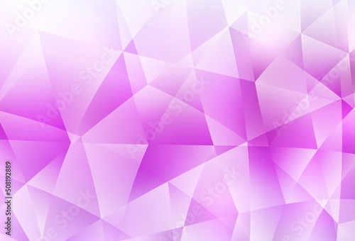 Light Pink vector gradient triangles texture.