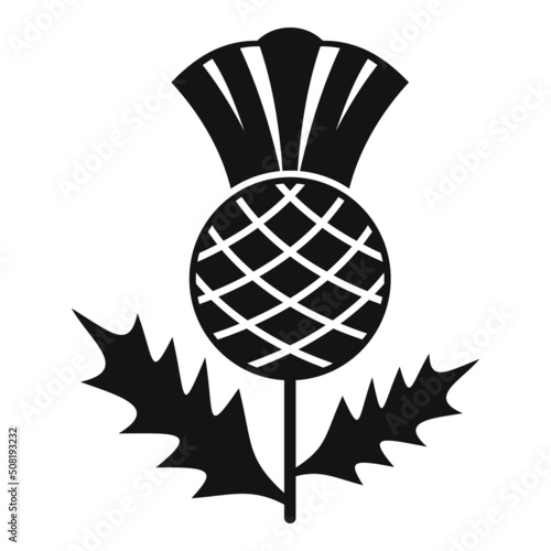 Milk thistle icon simple vector. Silymarin plant