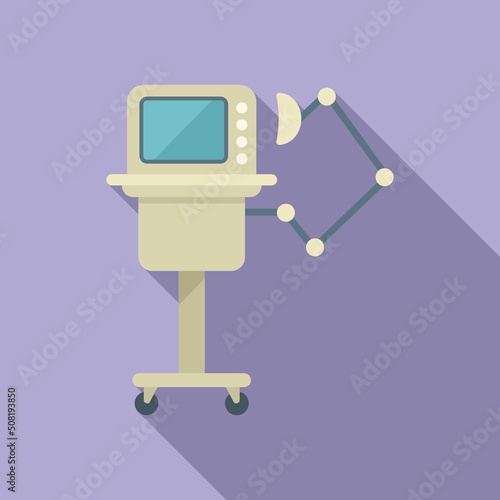 Medical equipment icon flat vector. Hospital patient