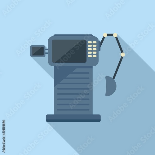 Mechanical respiratory machine icon flat vector. Medical hospital