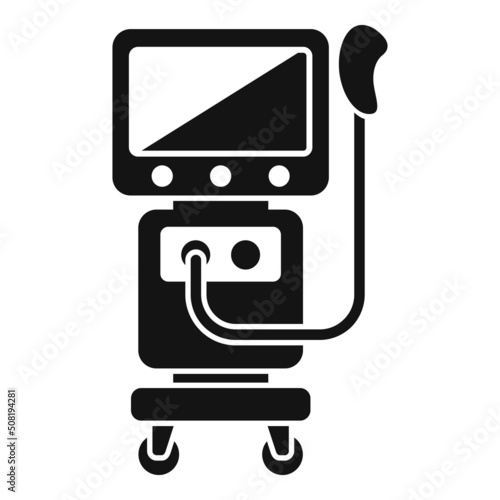 Medical device icon simple vector. Patient machine