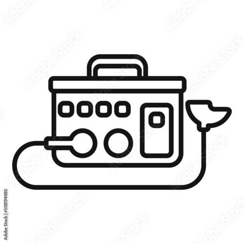 Medical ventilator tool icon outline vector. Patient machine