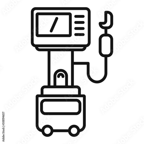 Mechanical respiratory machine icon outline vector. Medical hospital