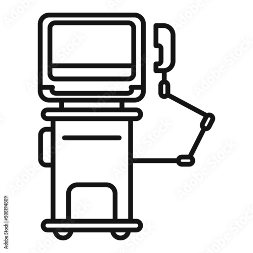 Medical apparatus icon outline vector. Patient machine
