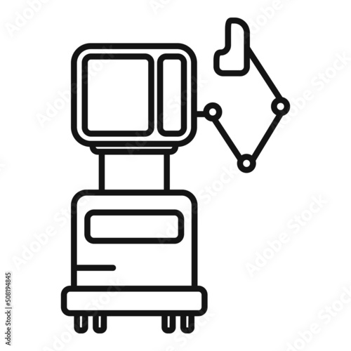 Critical ventilator machine icon outline vector. Hospital patient