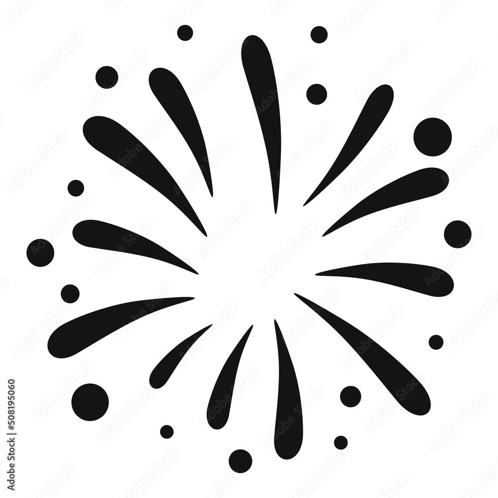 July firework icon simple vector. Carnival party July firework icon simple vector. Carnival party