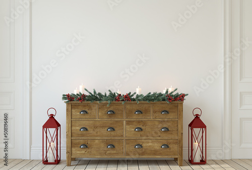 Interior mockup. Christmas ...