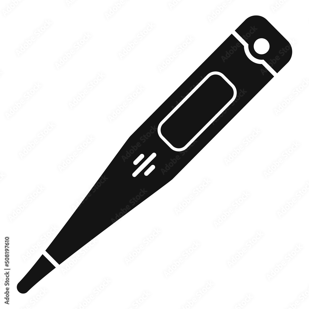 Digital thermometer icon simple vector. Family health Digital thermometer icon simple vector. Family health