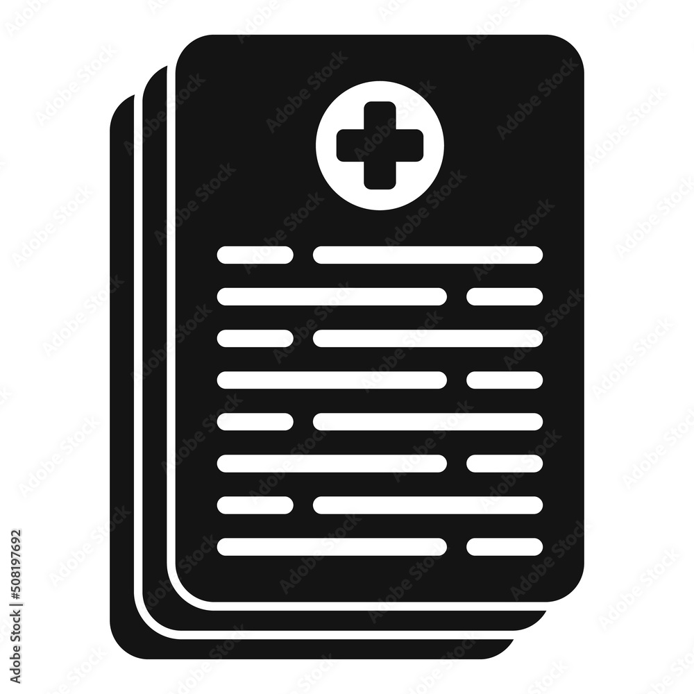 Medicine papers icon simple vector. Doctor patient Medicine papers icon simple vector. Doctor patient