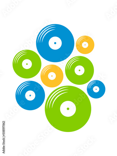 Bunte Schallplatten Muster 