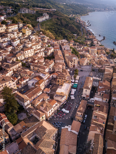 Tableau sur toile Aerial view of Pizzo Calabro, Vibo Valentia, Calabria, Italy