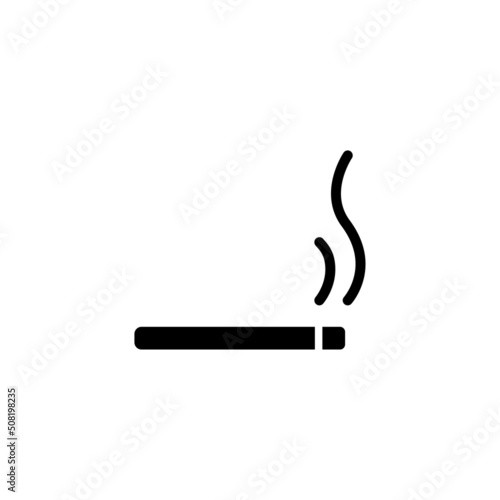 Smoke Icon Isolated on White Artboard