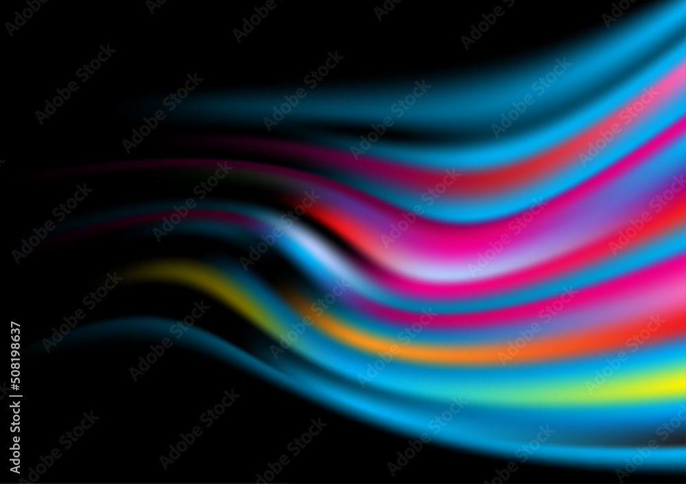 Modern colorful flow poster. Wave Liquid shape in black color background.. Modern colorful flow poster. Wave Liquid shape in black color background..