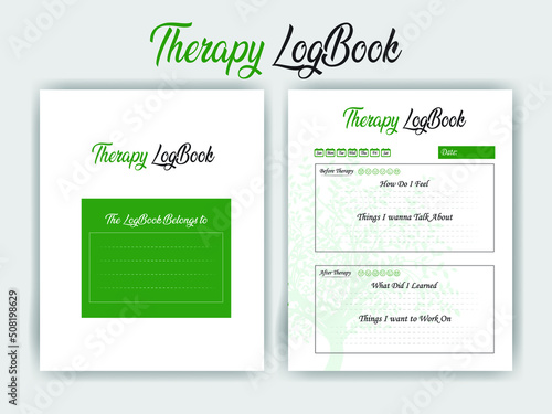 KDP Interior Design - Therapy Journal Interior  - Printable Low-Content Books, Organizer, Planner, Notebook, Diary