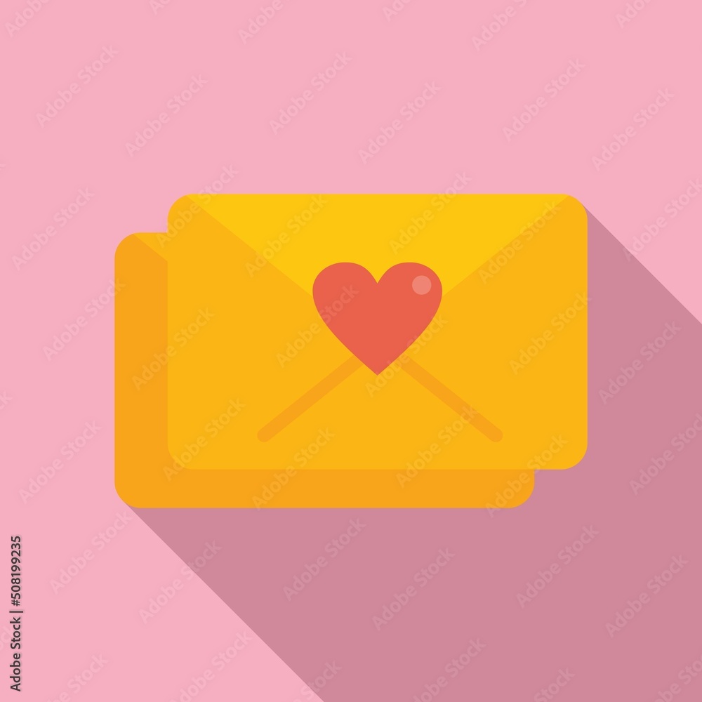 Mail event invitation icon flat vector. Time manager