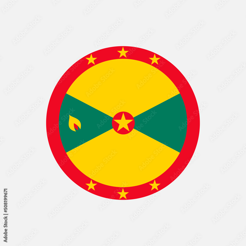 Obraz premium Country Grenada. Grenada flag. Vector illustration.