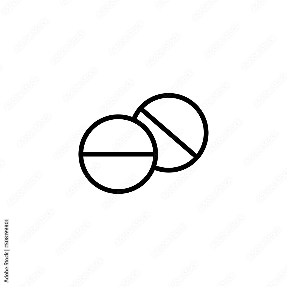 Drug Icon Isolated on White Artboard Drug Icon Isolated on White Artboard