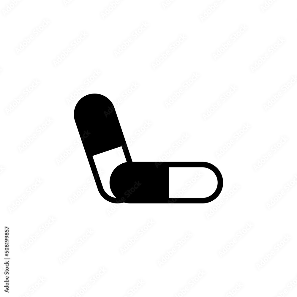 Drug Icon Isolated on White Artboard