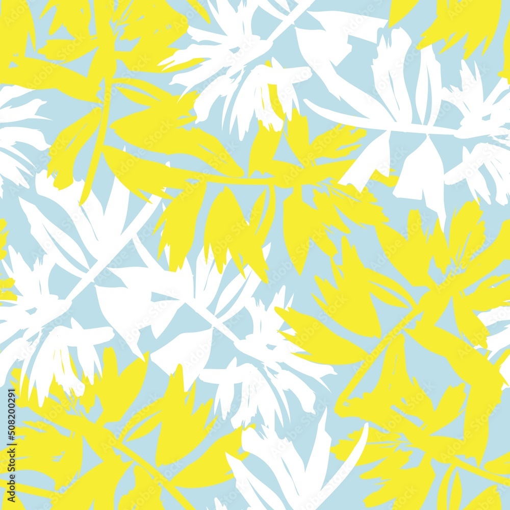 Floral Brush strokes Seamless Pattern Design Floral Brush strokes Seamless Pattern Design