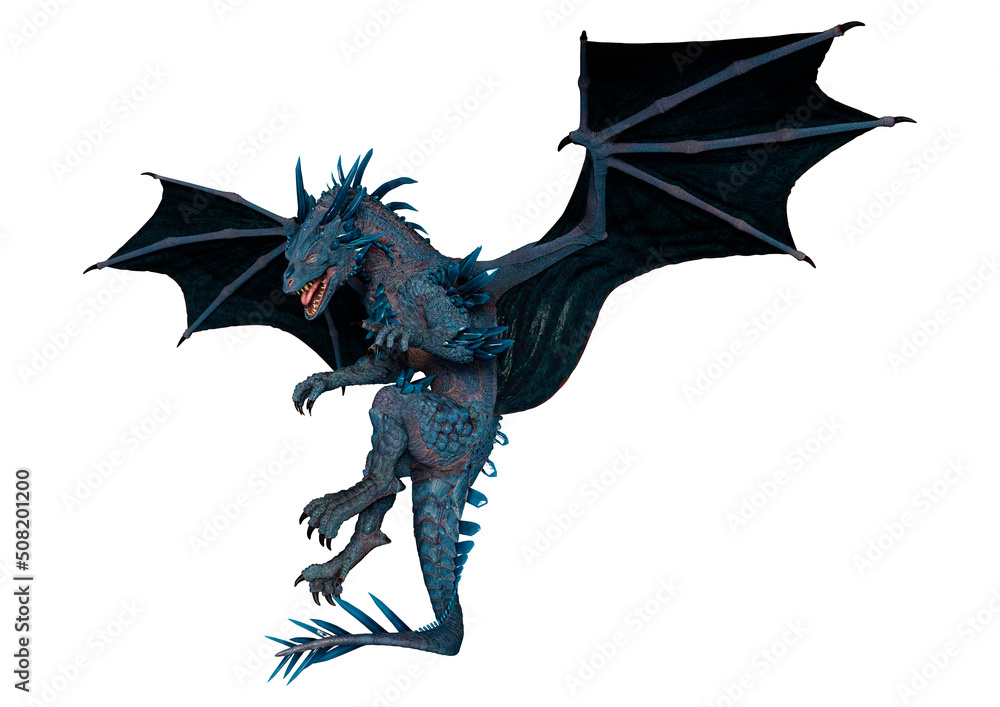 3D Rendering Fairy Tale Dragon on White 3D Rendering Fairy Tale Dragon on White