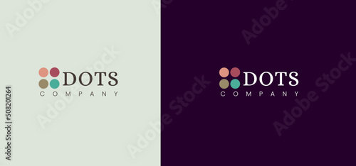 Dots company logo colored dots vector circles