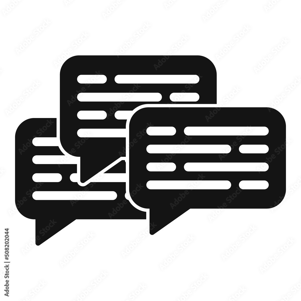 Live forum chat icon simple vector. Online business Live forum chat icon simple vector. Online business