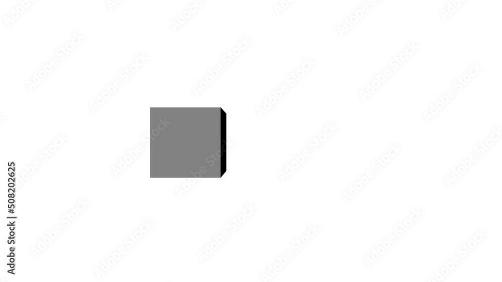 Animation with a grey cube rotating on the white background (seamless loop) Animation with a grey cube rotating on the white background (seamless loop)