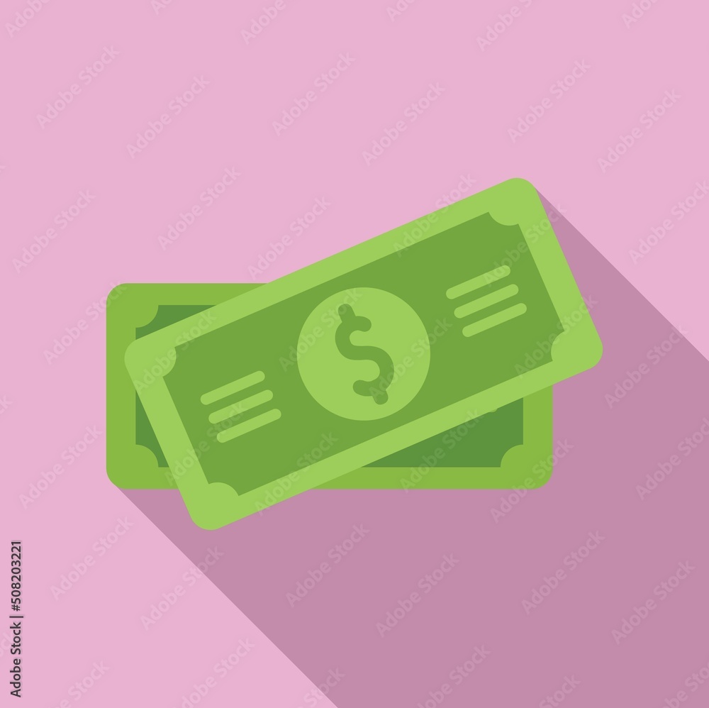 Cash charity icon flat vector. Donate help Cash charity icon flat vector. Donate help