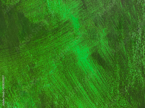 Background image of green painted wall. Distinctive brush marks