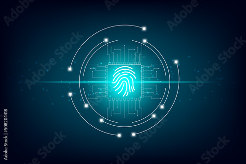 Fingerprint scan concept for secure access and unlock design.