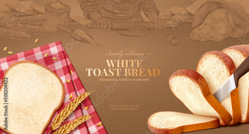 White toast bread ad
