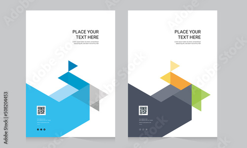 Cover design for annual report and business catalog, magazine, flyer or booklet. Brochure template layout. A4 cover vector EPS-10