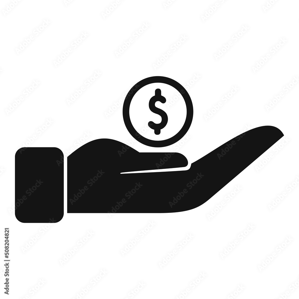 Donation coin icon simple vector. Charity help Donation coin icon simple vector. Charity help