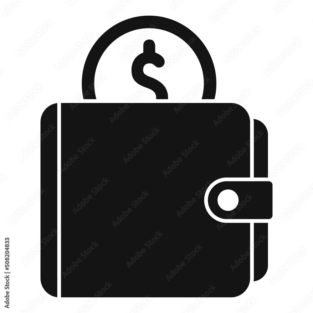 Money wallet icon simple vector. Charity donate Money wallet icon simple vector. Charity donate