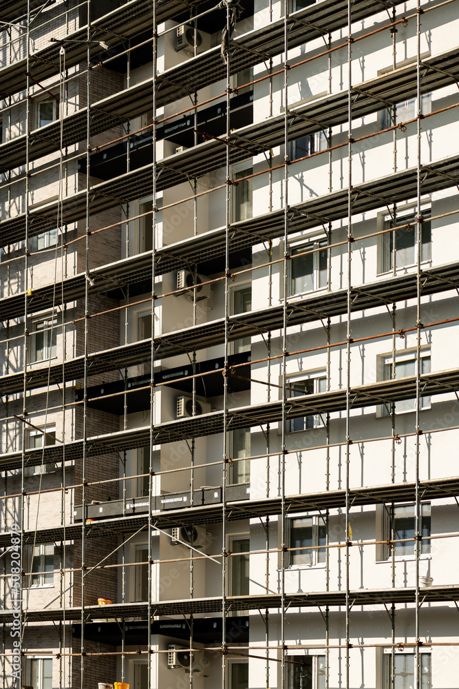 Real estate development, residential apartment building construction site Real estate development, residential apartment building construction site