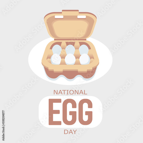Half a dozen eggs in brown egg carton vector illustration