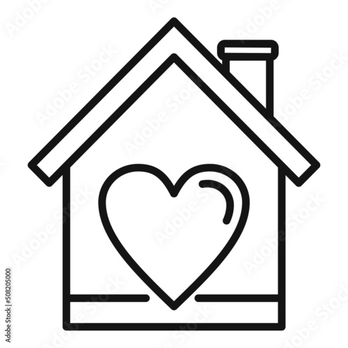 House charity icon outline vector. Web help