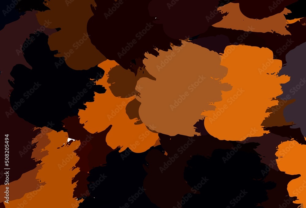 Obraz premium Light Orange vector background with abstract shapes.