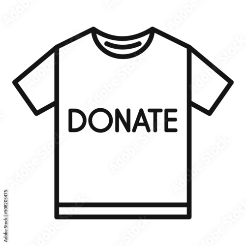 Cloth donate icon outline vector. Web giving